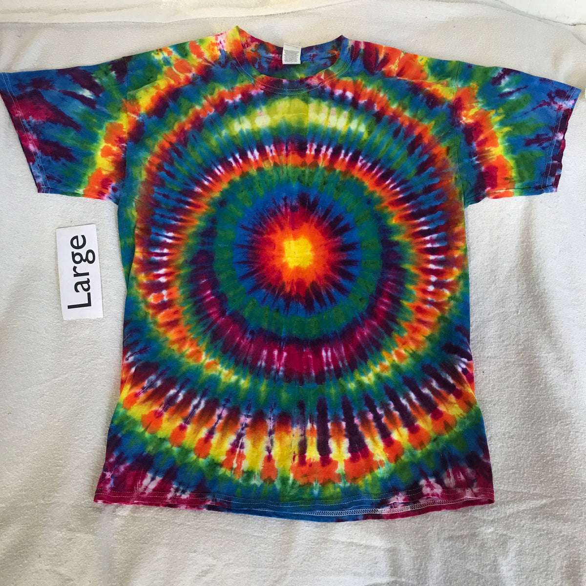 Adult Large HWI Tie-Dye Rainbow WigWag ZigZag Tee – MrTieDye