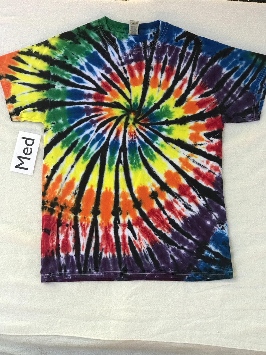 Black Flame Rainbow ~ Tie-Dye just one Tee with OWB and then Liquid Dyed on  incline 