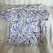 XL Crystal Rainbows Tie-Dye tee with some black added #25