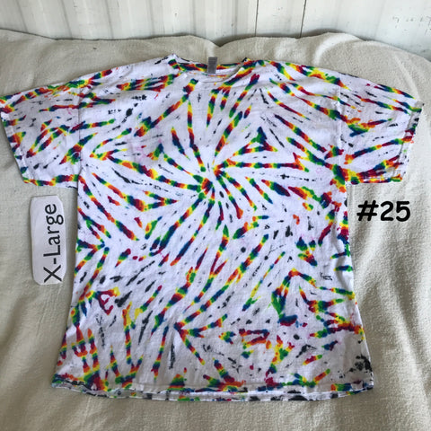XL Crystal Rainbows Tie-Dye tee with some black added #25