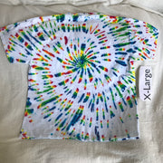 XL Crystal Rainbows Spiral Tie-Dye tee #31
