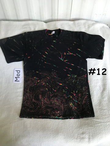 Medium Midnight Crystal Rainbows Tie-Dye tee  #12