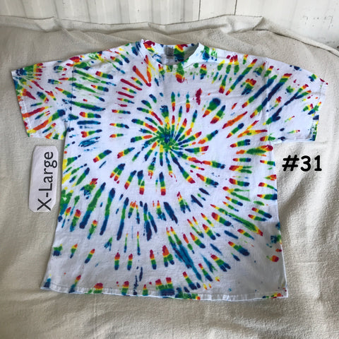 XL Crystal Rainbows Spiral Tie-Dye tee #31