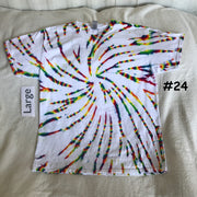 Large Crystal Rainbows Spiral Tie-Dye tee  #24