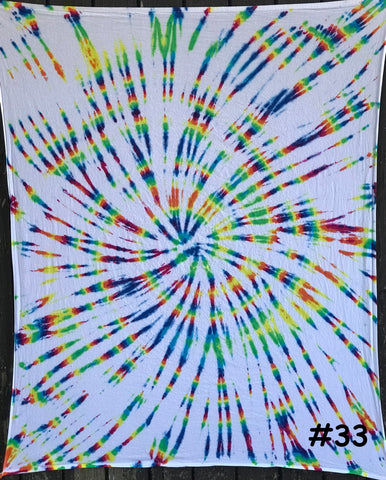 Crystal Rainbows Tie-Dye Spiral Tapestry #33