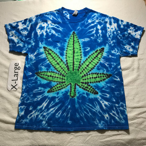 XL Tie-Dye Pot Leaf tee