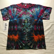 Adult Large Intentionally Random Midnight Side Time-Warp Ice-Dyed tee