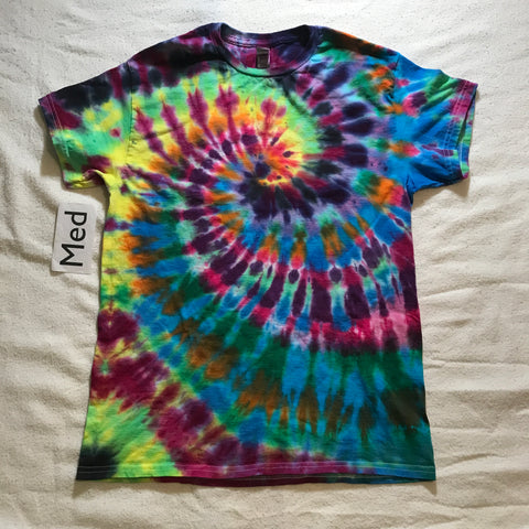 Adult Medium Tie-Dye Wild Spiral Tee