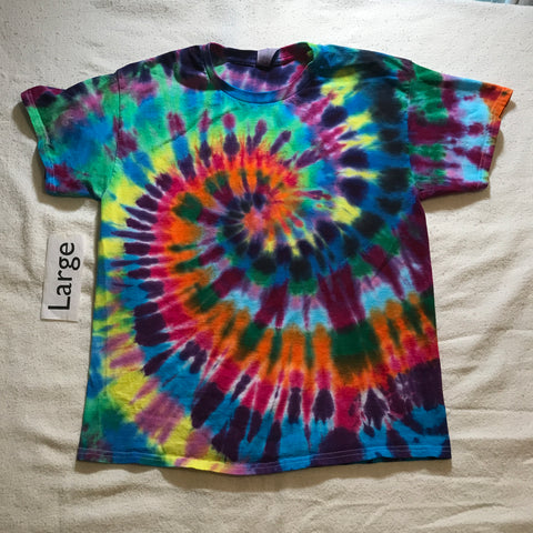 Adult Large Tie-Dye Wild Spiral Tee