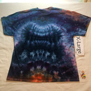 Adult XL Intentionally Random Time-Warp Spiral Ice-Dye Tee