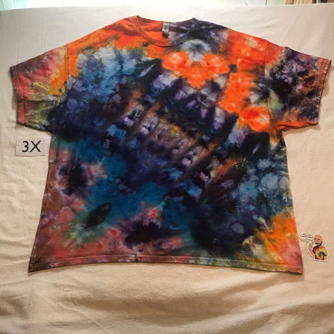 3X Intentionally Random Time Warp Ice-Dye Tee