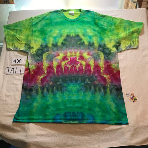 4X Tall ~  Intentionally Random Time-Warp Ice-Dyed Tee