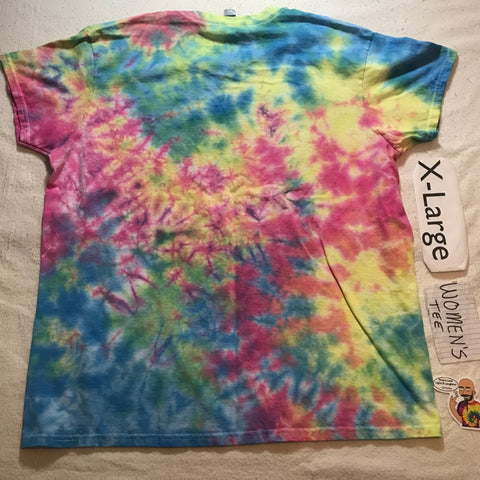 Womens XL Tie-Dye Pastel Scrunch tee #2