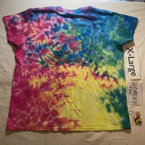 Womens XL Tie-Dye Pastel Scrunch tee #3