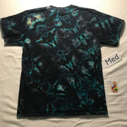 Adult Medium Turquoise 'Midnight Glow' RonStar Discharged & Tie-Dye Tee