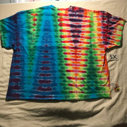 5X Pleated Rainbow Tie-Dye Pleated Tee