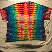 4X Pleated Rainbow Tie-Dye Pleated Tee