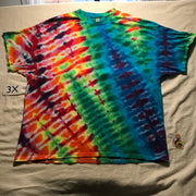 3X Pleated Rainbow Tie-Dye Pleated Tee