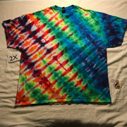 2X Pleated Rainbow Tie-Dye Tee