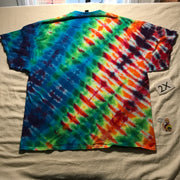 2X Pleated Rainbow Tie-Dye Tee