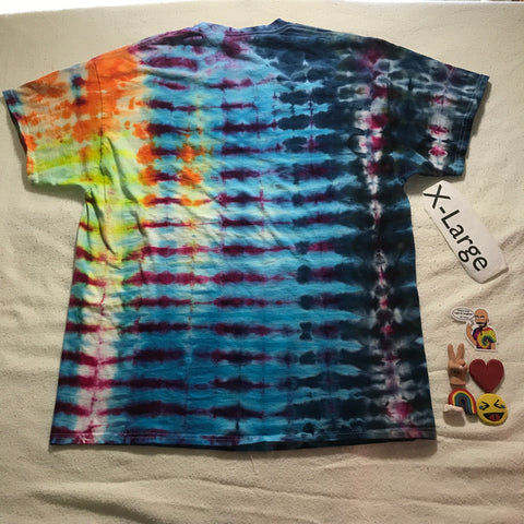 XL Ice Dyed Random Pleated Tee