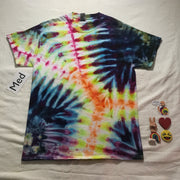 Adult Medium Ice Dyed Random Pleated Tee