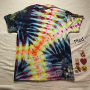 Adult Medium Ice Dyed Random Pleated Tee