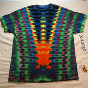 XL Tie-Dyed Random WILD V Pleated Tee