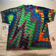 2X Random Pleated WILD Tie-Dye Tee