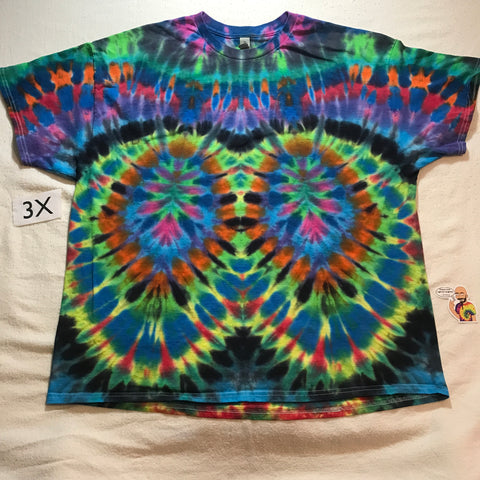 3X WILD Random Pleats & Folds Tie-Dye Tee