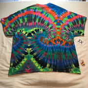 3X WILD Random Pleats, Folds & Spirals Tie-Dye Tee