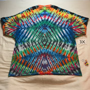 3X WILD Diamond Pleated Tie-Dye Tee