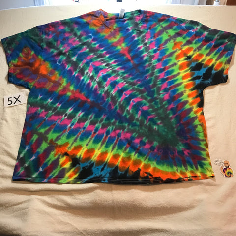 5X Random WILD Pleated Tie-Dye Tee