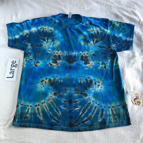 Adult Large Tie-Dye Multi Spiral tee