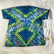 Adult Large Tie-Dye Diamonds Design tee