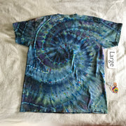 Adult Large Ice Dyed Spiral tee w/Crystal Rainbow hi lights