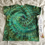 Women's Large Ice Dyed Spiral tee