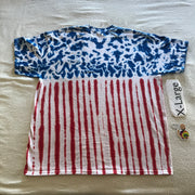 XL Tie-Dyed Flag Design Pocket Tee