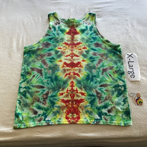 Adult XL Ice Dyed Scrunch tank top