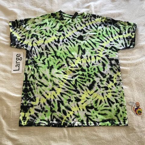 Midnight UV-Glow Tie-Dye  Adult Large Scrunch Tee