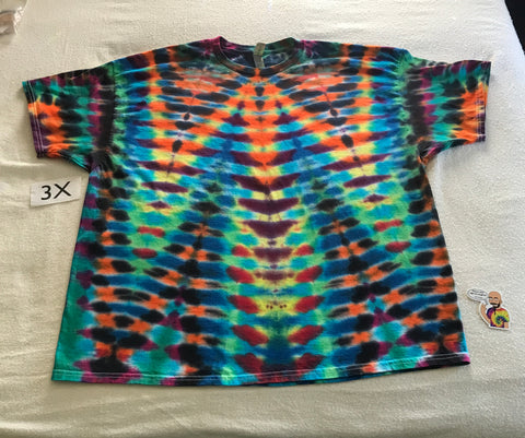 3X Random WILD Pleated Tie-Dye Tee