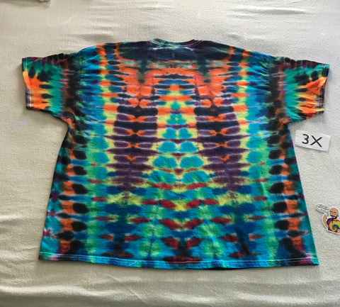 3X Random WILD Pleated Tie-Dye Tee