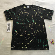 Discharged MidNight UV-Glow Tie-Dye Adult Small Scrunch Tee
