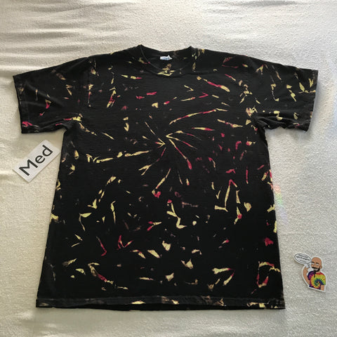 Discharged MidNight UV-Glow Adult Medium Tie-Dye Scrunch Tee