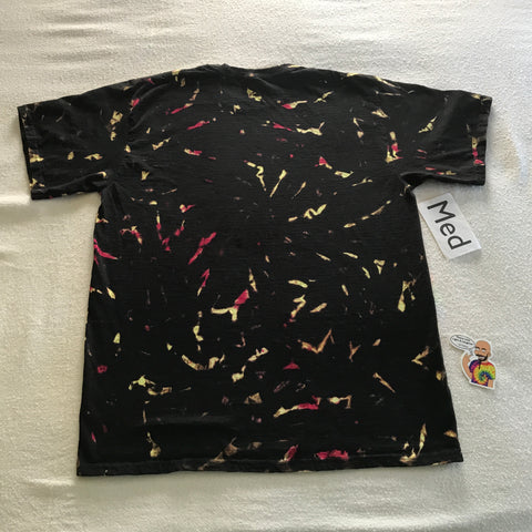 Discharged MidNight UV-Glow Adult Medium Tie-Dye Scrunch Tee