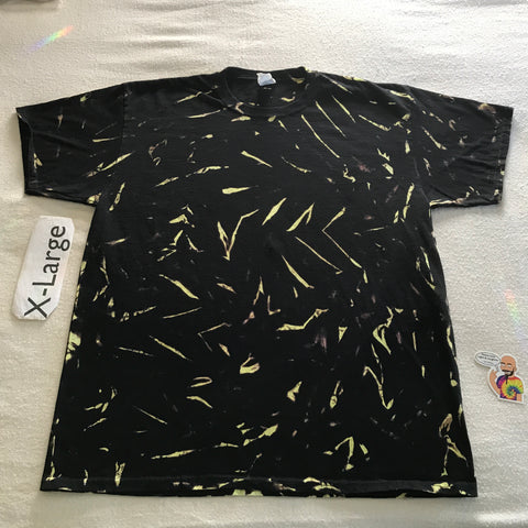 Discharged MidNight UV-Glow XL Tie-Dye Scrunch Tee