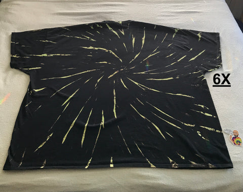 Discharged MidNight UV-Glow 6X Tie-Dye Tee