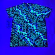 Adult Small Midnight UV-Glow Tie-Dye Scrunch Tee