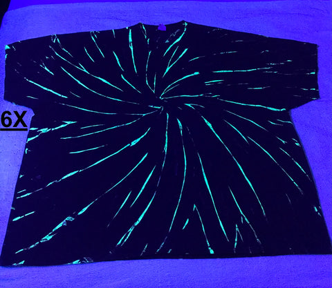 Discharged MidNight UV-Glow 6X Tie-Dye Tee