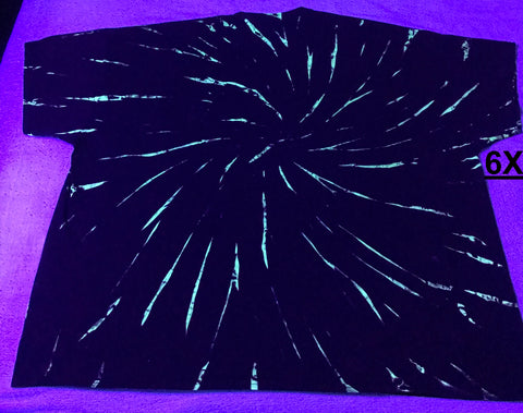 Discharged MidNight UV-Glow 6X Tie-Dye Tee